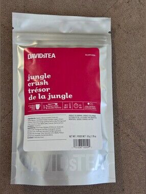2/$20 Sealed! Davidstea JUNGLE CRUSH Loose Leaf Tea 50g *Retired* Davids Tea
